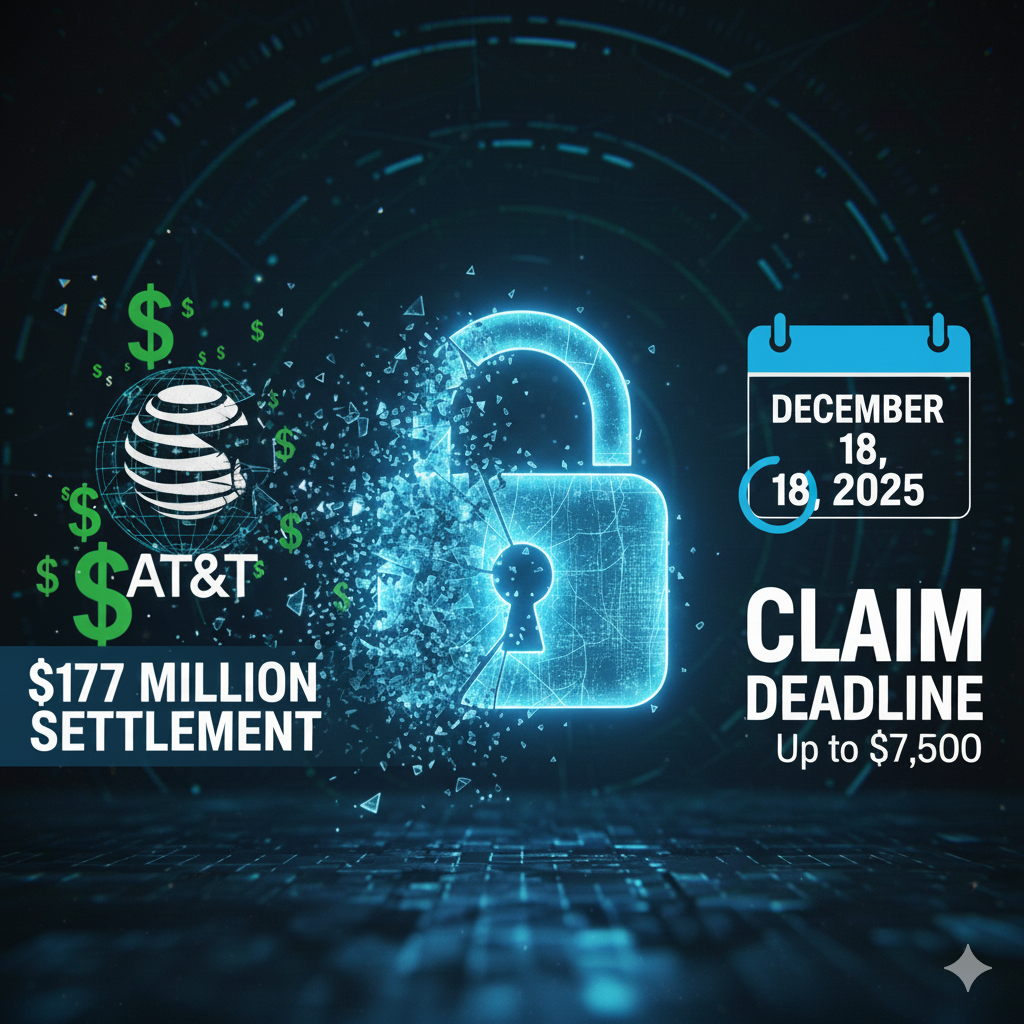 AT&T Data Breach Settlement 2025: Millions Eligible for Up to $7,500