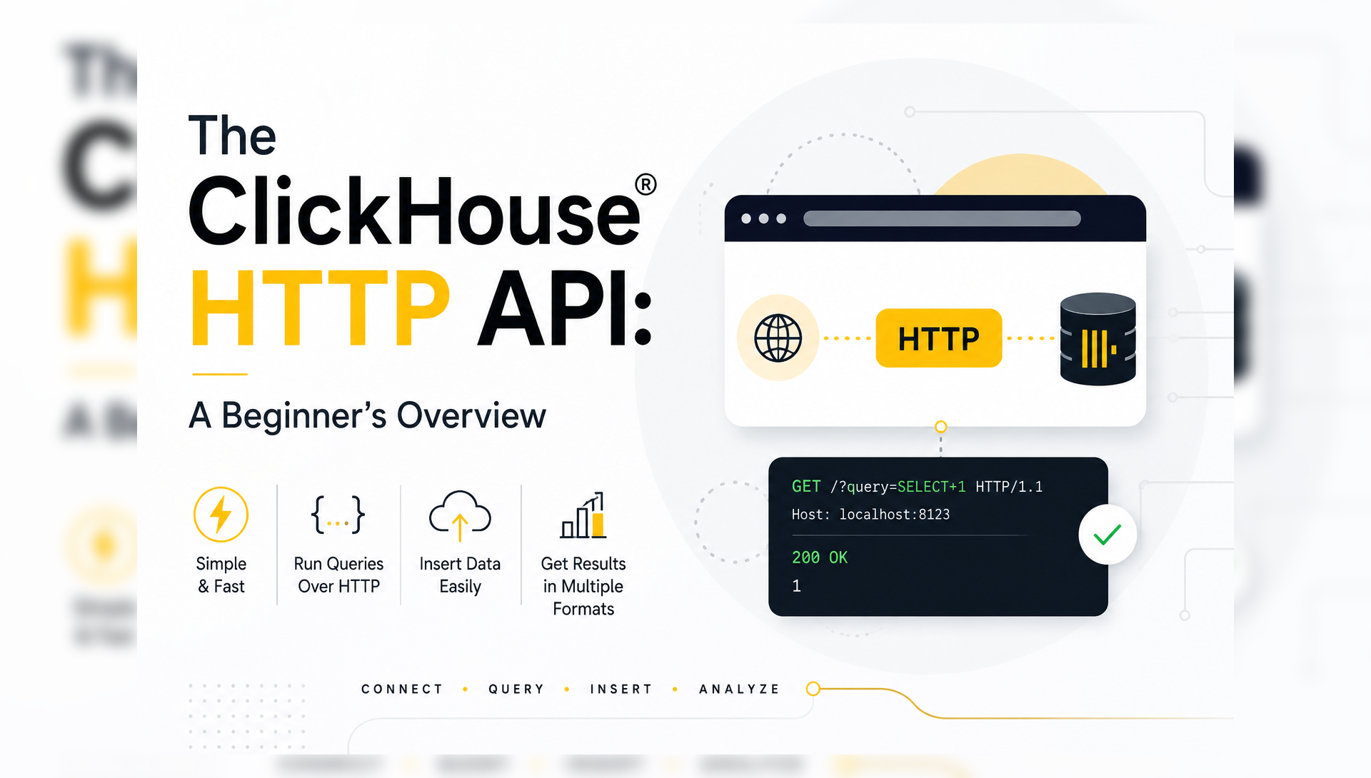 ClickHouse® HTTP API overview - querying and inserting data over HTTP on port 8123